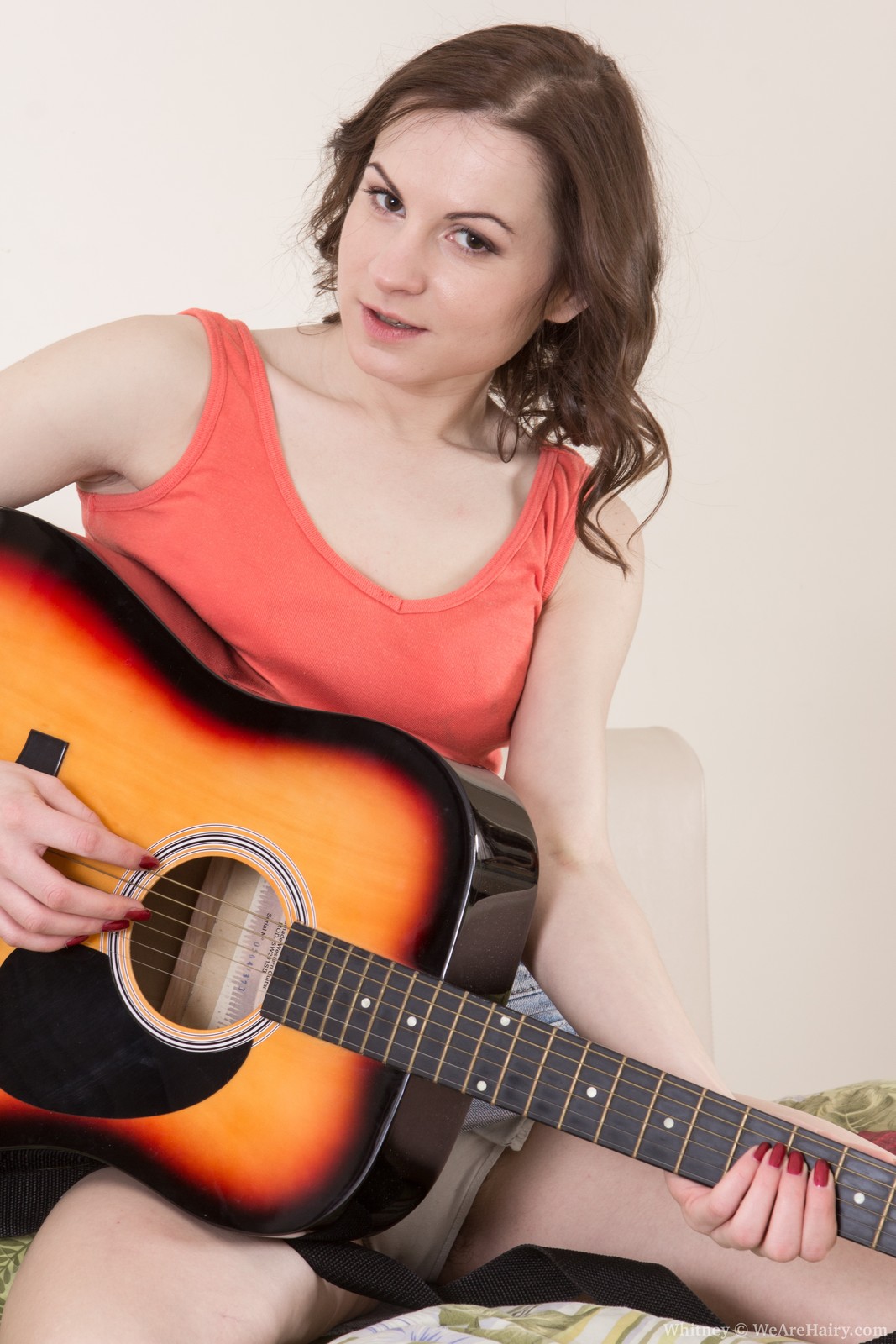 Whitney_OrangeBlouseDenimSkirt_004